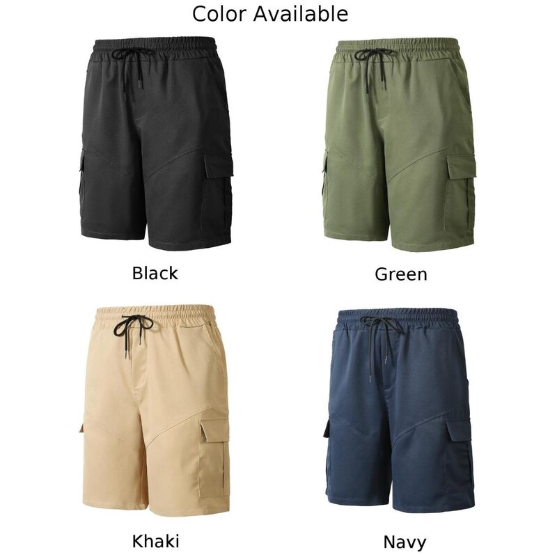 Comfy Fashion Holiday Vacation Shorts Pants Mens Short Pants Shorts Solid Color Summer Waist Cargo Comfortable