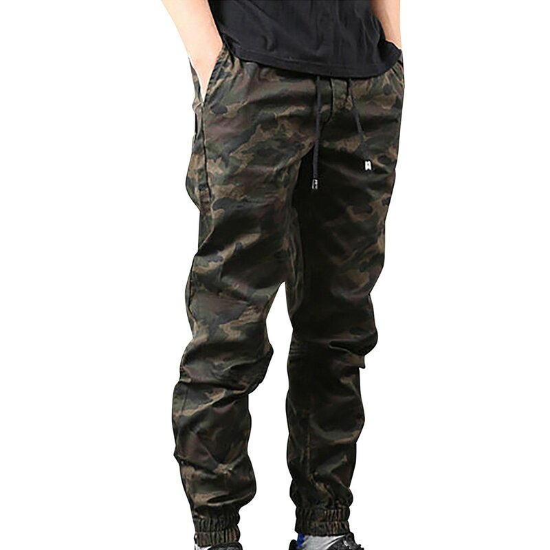 Брюки-Джоггеры мужские камуфляжные, хлопок, прямые штаны, стиль милитари, брюки для спорта, уличная одежда