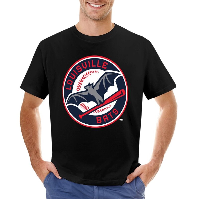 Louisville Vleermuizen Logo T-Shirt Sportfans Sublieme Tops T-Shirts Met Korte Mouwen Voor Heren