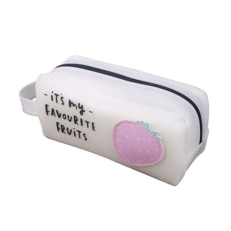Cartoon PVC Pen Bag Cute Portable Toiletries Storage Bag for Girls Adults Travel