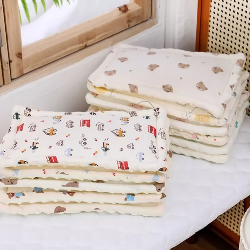 Miękka i oddychająca poduszka dla noworodka Bawełniana poduszka do pościeli dla niemowląt zapewnia komfortowy wypoczynek dla i