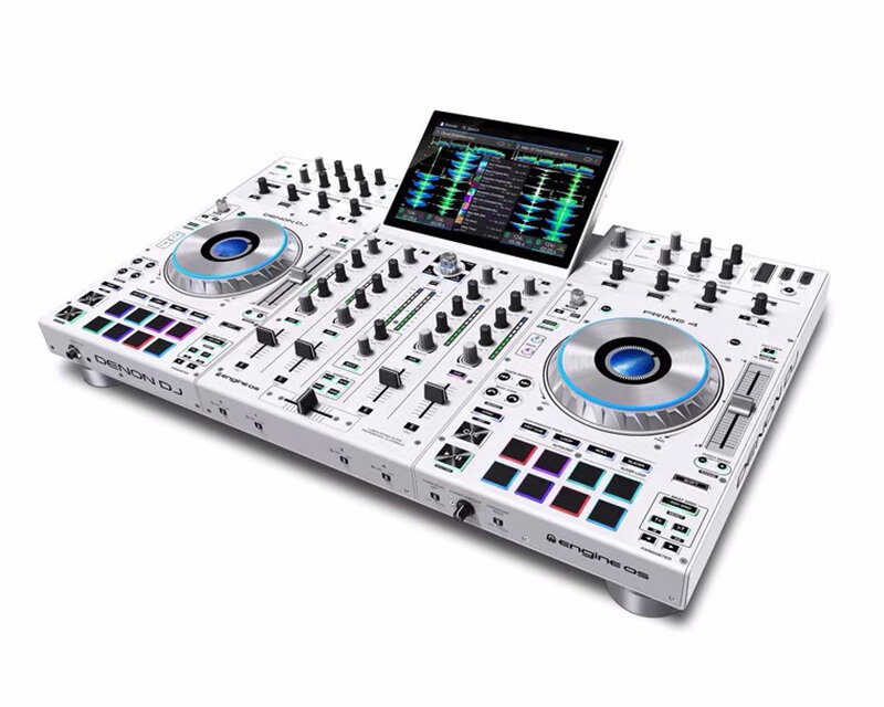 100% Original Products DJ Prime 4 White Limited Edition 4-Channel DJ Mixer Controller System