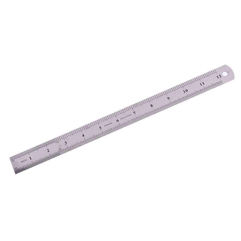 30cm Metal Ruler Straight Edge Drawing High Precision Graduation Line Double-Sided Scale Measuring Tool School Office Supplies