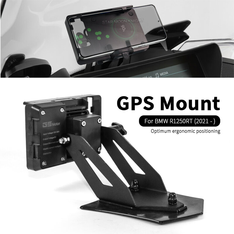 Suporte de navegação GPS da motocicleta, suporte do dispositivo de montagem, telefone inteligente adaptar suporte para BMW R 1250 RT R1250RT 2021 2022 2023