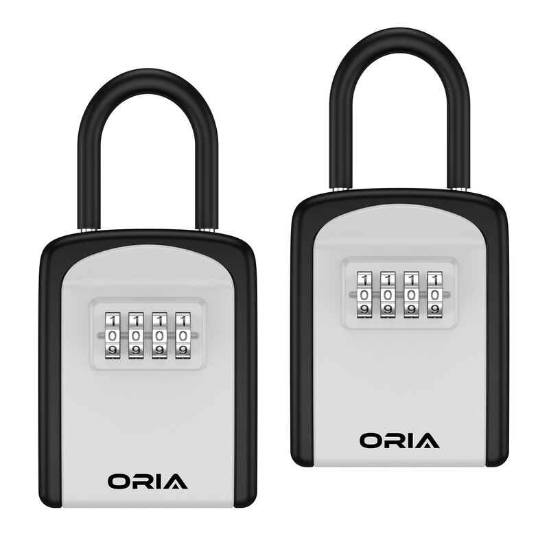 Caja de Seguridad con contraseña para exteriores, caja de bloqueo de código de llave, resistente al agua, almacenamiento de llaves, combinación de 4 dígitos, Top 2 piezas