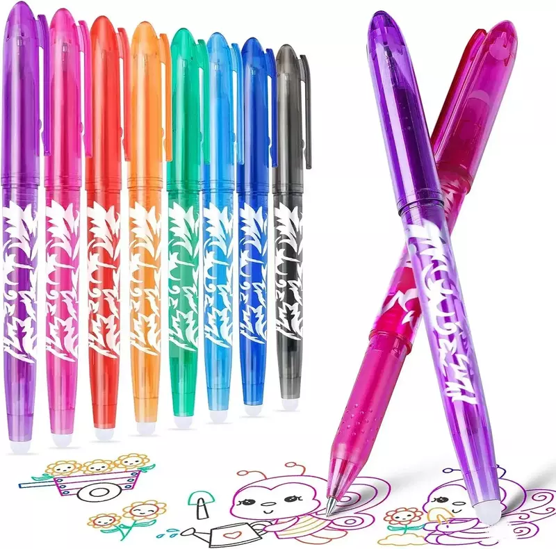 8/12 Pcs/Set Multi-color Erasable Gel Pen 0.5mm Kawaii Pens Writing Creative Drawing Tools Office School Supply Stationery