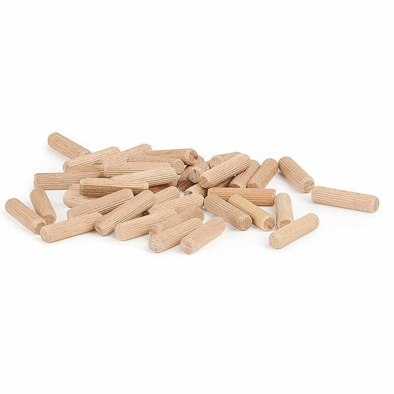 100pcs M6 M8 M10 Wooden Dowel Cabinet Drawer Round Fluted Wood Craft Dowel Pins Rods Set Furniture Fitting Wooden Dowel Pin