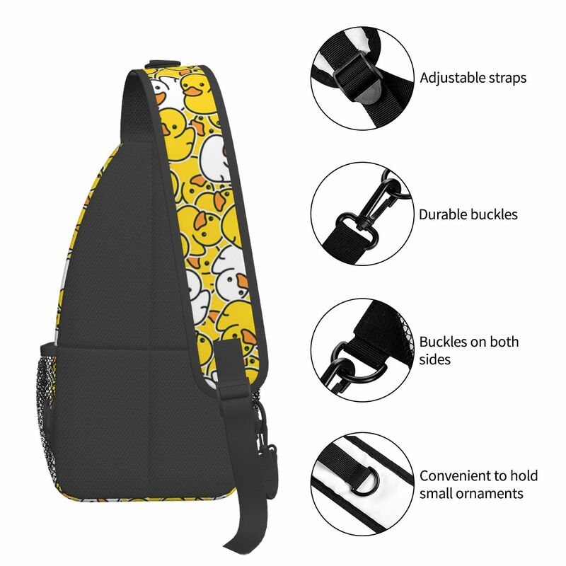 Rubber Duck Crossbody Bag Sports Cute Chest Bag Unisex Women Man Fashion Shoulder Backpacks Travel