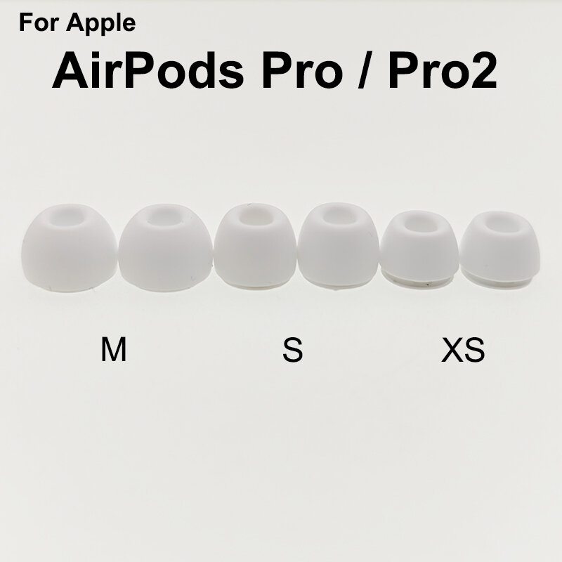 Aocarmo 2Pcs For Apple AirPods Pro Pro2 Earphone Dust Filter Mesh Silicone Rubber Eartips Earbuds Cap Replacement Part