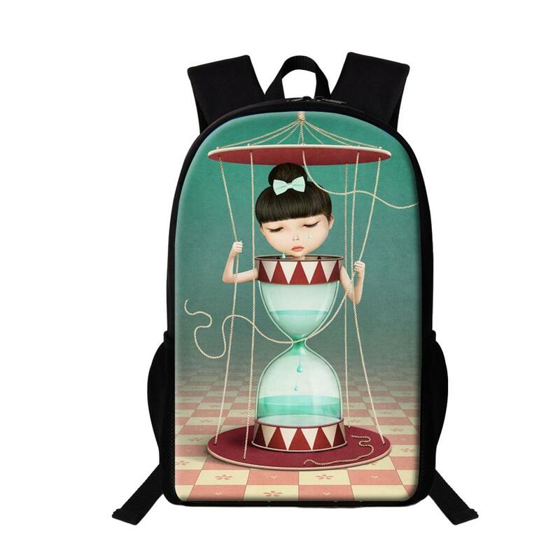 Школьный рюкзак для девочек с принтом принцессы, мультяшный дорожный ранец для детей, Женская многофункциональная сумка для книг 16 дюймов