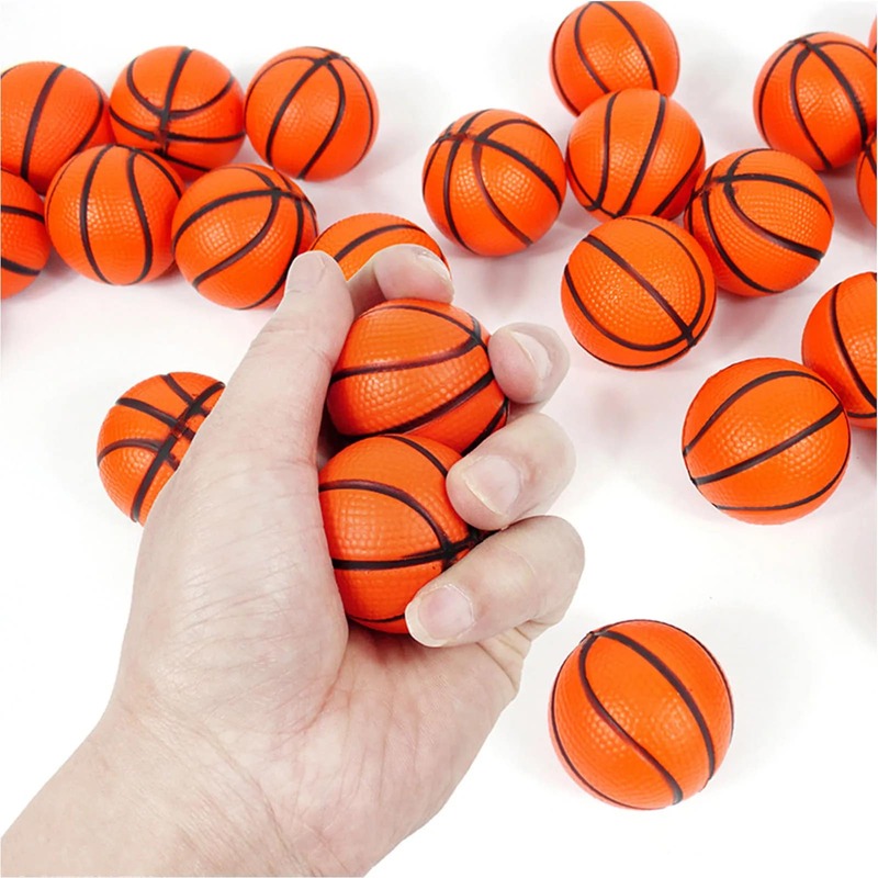 12 sztuk dzieci piłki stresowe Mini pianka PU miękka elastyczna koszykówka dekompresyjne zabawki Vent ciśnienie anty piłki stresowe 4cm
