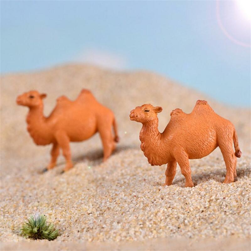 Camel Statue Car Dashboard Decoration Camel Ornaments Desktop Decoration Animal Figurine Micro Landscape Camel Miniatures Gift