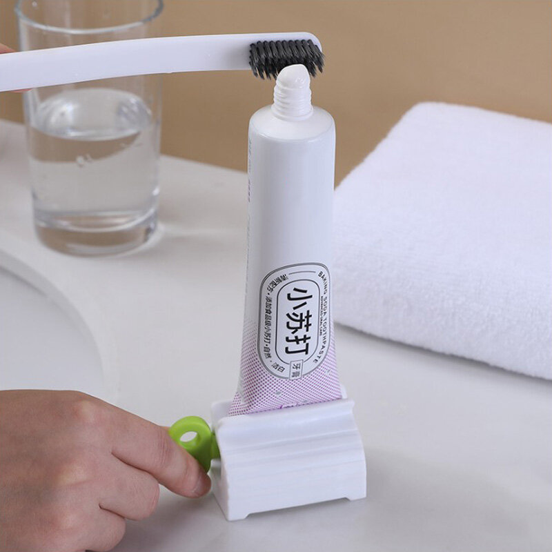 Exprimidor de tubo de pasta de dientes para el hogar, prensa exprimidora de tubo de pasta de dientes con Clip, suministros de baño, dispositivo Perezoso