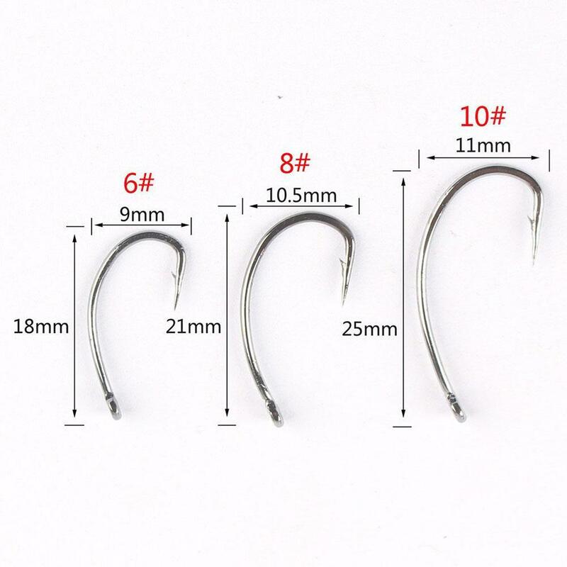 40Pcs High Carbon Steel Fishing Hook Set 3 Sizes Circle Hooks With Box Package For Outdoor Daily Fishing Professional Anglers