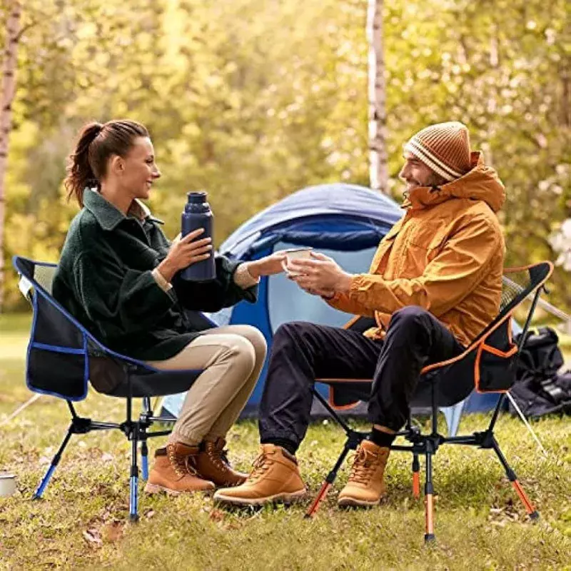 Sportneer 휴대용 캠핑 의자, 높이 조절 가능, 야외 해변 의자, 성인용 접이식 캠프 의자