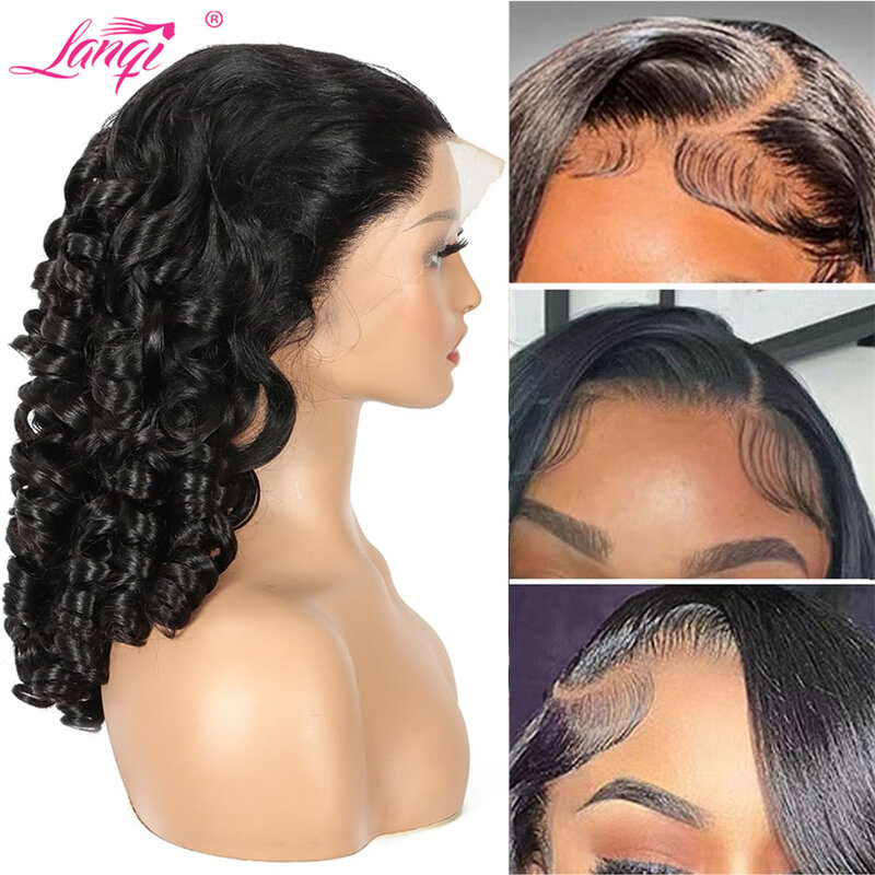Bouncy Loose Body Wave 13x4 HD Lace Front Wigs Human Hair 200 Density Brazilian Remy Human Hair Wig Transparent Lace Frontal Wig