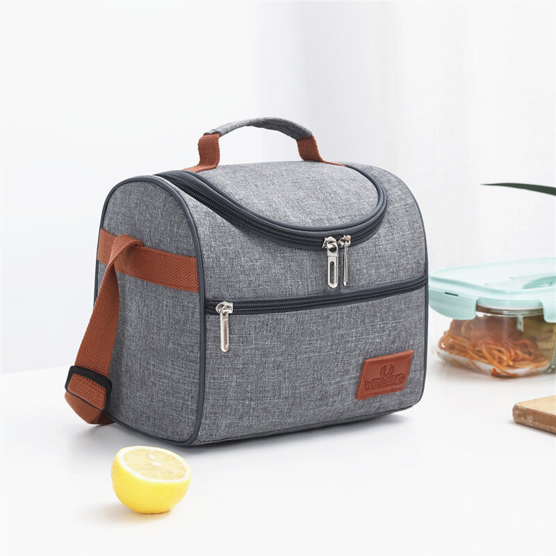 Portable Cooler Bags Zipper Thermal Lunch Bags Insulated Bag Oxford Fabric Picnic Bag Stylish Men Women Kids Camping Lunchbox