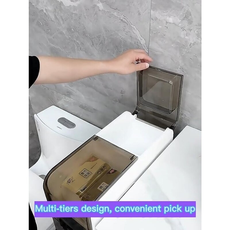 WEAFIEO 4-ярусный напольный шкаф для хранения в ванной комнате, узкий тонкий высокий подвижный органайзер для полотенец, отдельно стоящий Подвижный блок