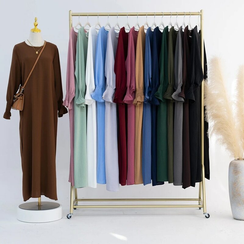 Abaya elegante para mulher muçulmana, vestidos estilo doce, mangas compridas, Dubai, Turquia roupas modas, Islam Hijabi Robe, Ramadan, Eid