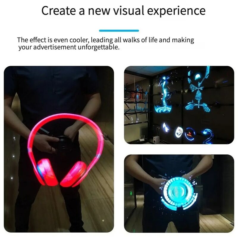 Holograficzny ekran 2023AI z wentylatorem 3D z holograficznym oświetleniem LED Digital Signage zdalnym sterowanie przez Wifi komercyjnym wyświetlaczem reklamowym