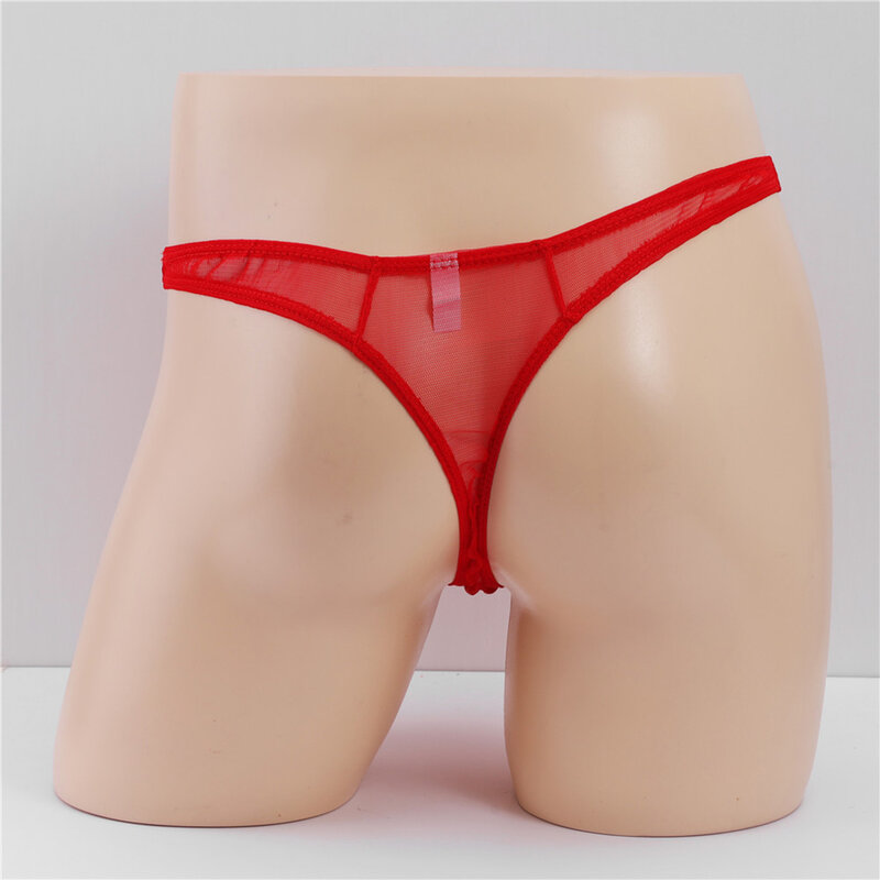 Perspective Mens Ultra-thin Thongs G-string T-back Low-waist Male See-Through Bikini Jockstrap Low Waist Bikini Hombre Underwear