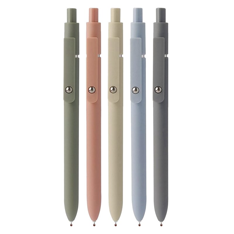 5 Pcs Gel Pens Quick Drying Ink Pen Fine Tip, Retractable Ball Rolling Gel Pen, Black Ink, Smooth Writing