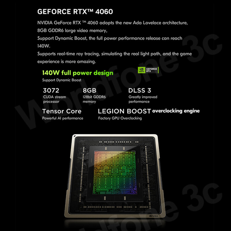 Lenovo Legion Gaming Laptop, Caderno de jogos Esports, R9000P, AMD Ryzen 7, 7745HX, RTX4060, 16G, 32G RAM, 1T, 2T SSD, 16in, 2.5K, 240Hz, 2023