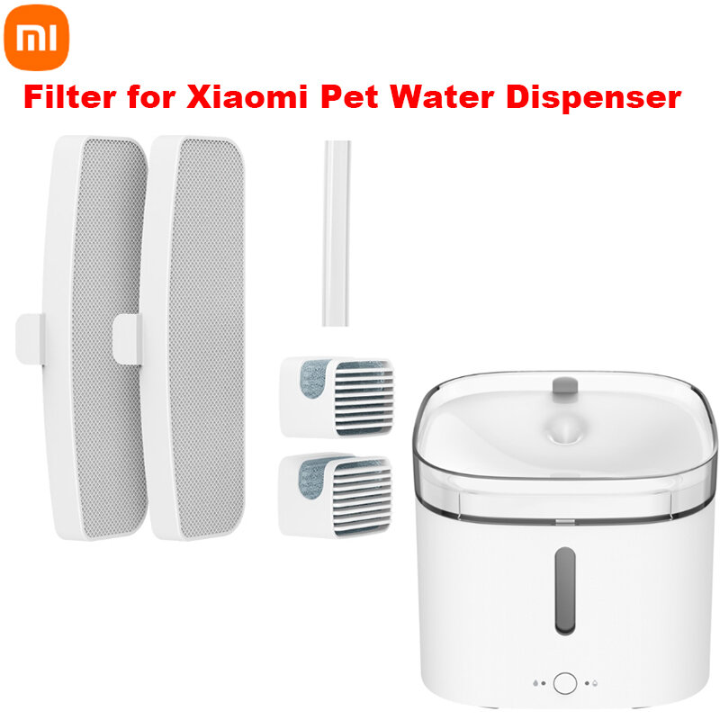Xiaomi Smart Dispenser air hewan peliharaan, Set Filter air mancur minum otomatis tidak berisik, Set Filter sterilisasi asli