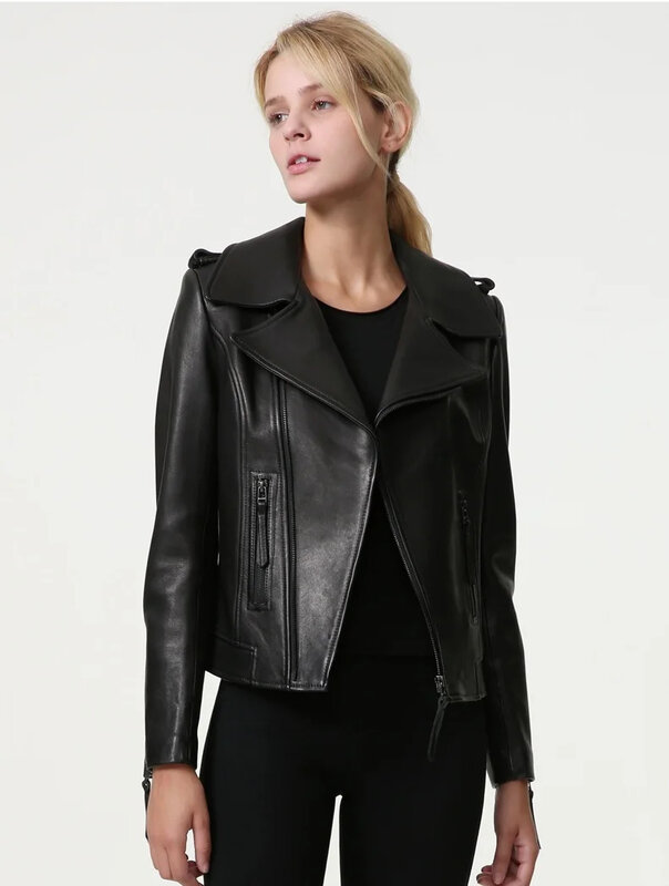 Free shipping,Brand OL style Genuine leather casual short jacket.Street soft sheepskin slim coat,sales.lady business cloth,hot