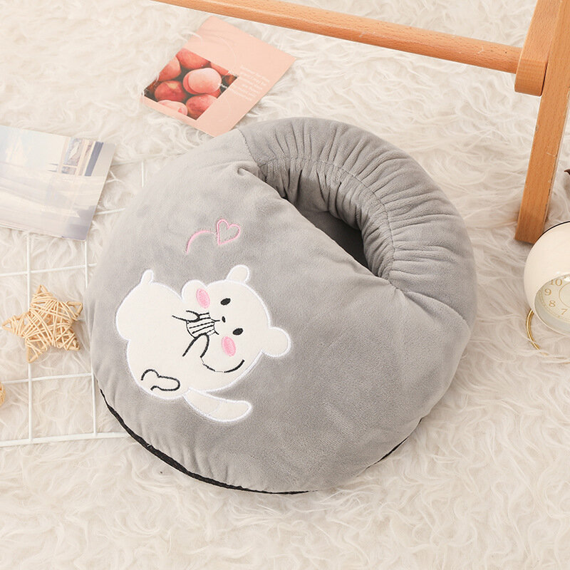 USB 전기 히터 발 워머 충전 전원 양털 만화 고양이 따뜻한 발 커버 발 난방 패드, 가정 침실 수면용
