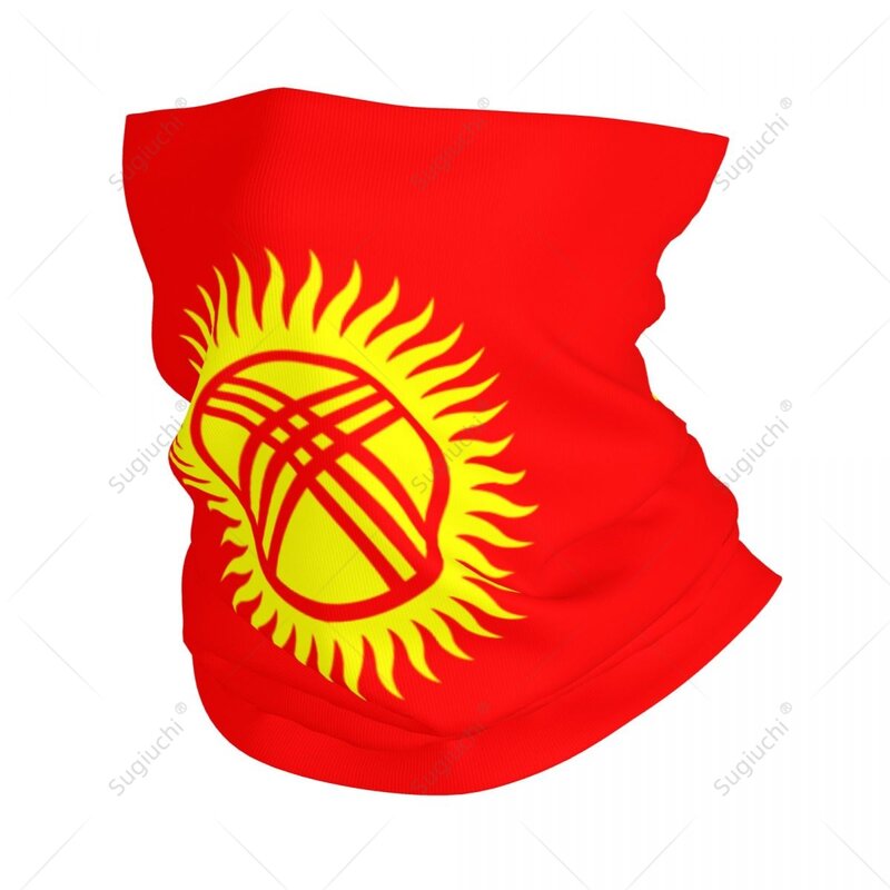 유니섹스 키르기스스탄 국기 네커치프 스카프, 목 페이스 마스크 스카프, 목 워머, 심리스 반다나 모자, 사이클링 하이킹