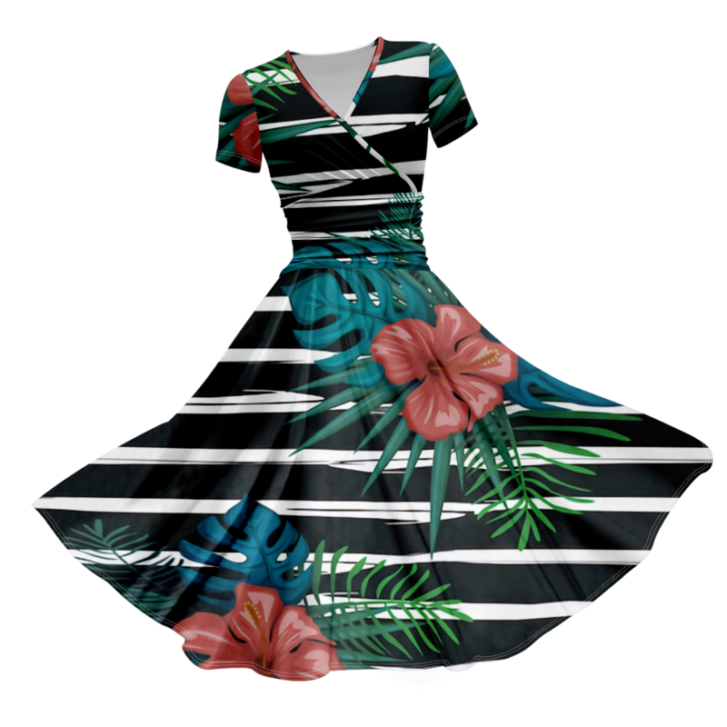 Женское летнее платье-макси с цветочным принтом, в стиле ретро