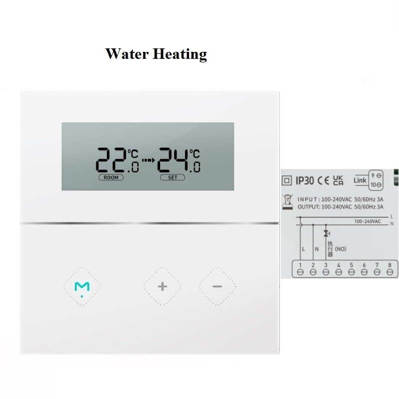 プログラム可能な電気床暖房サーモスタット,温度センサー付きインテリジェント製品220v