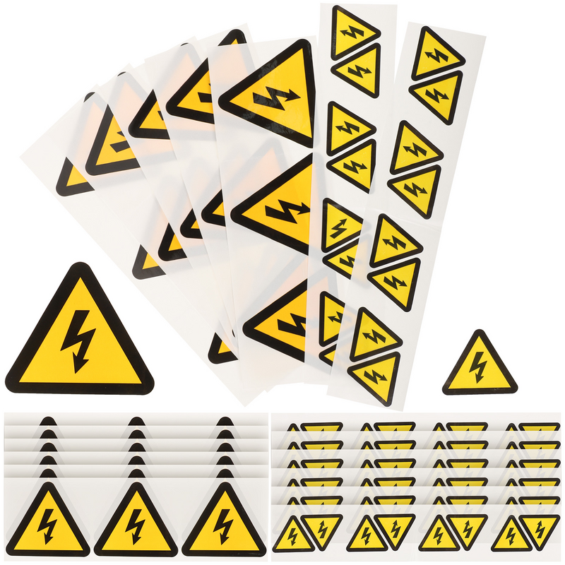 Tofficu Gele Stickers Hoogspanning Elektrische Schok Gevaar Vinyl Sticker Elektrische Schok Ontkoppeling Voordat