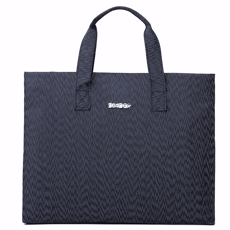 Navy Blue Men's Business Large Capacity Laptop Messenger Bag, Customizable Printing Executive Briefcase SIMOER 527