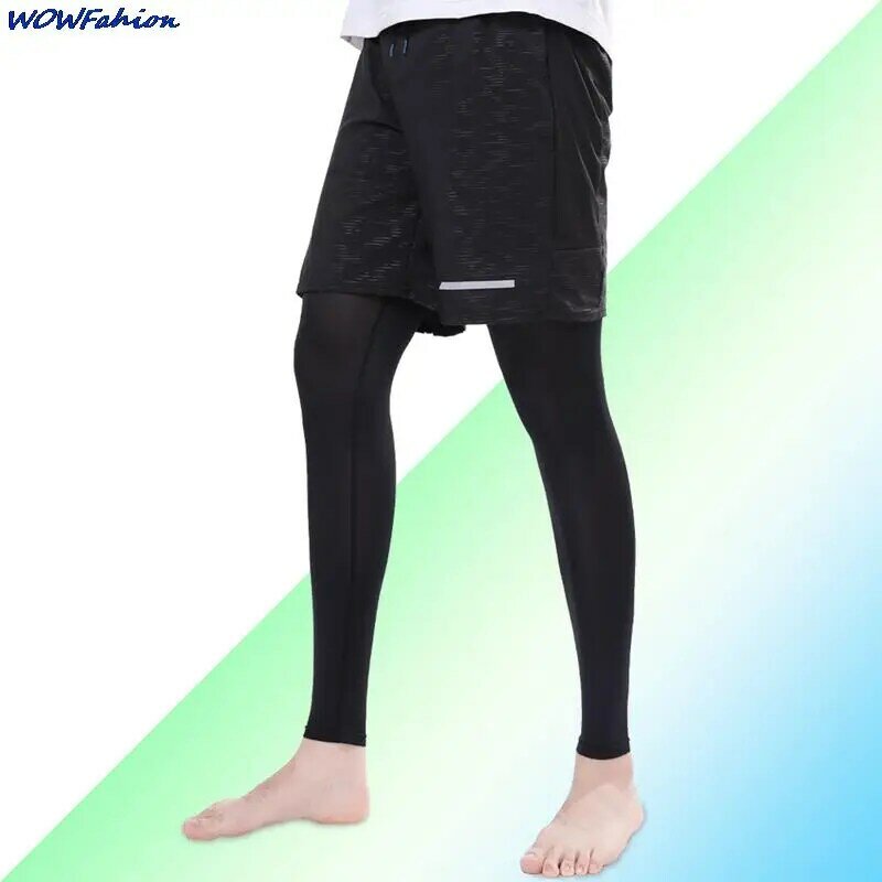 Cycling Solid Color Leg Warmers Men Women MTB Bike Bicycle Sports Running Basketball Soccer Compression Leggings UV Protection