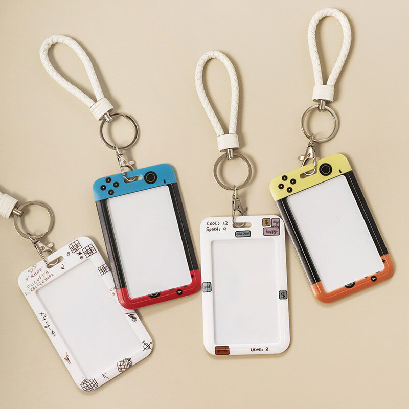Ins Couple Models Cute Transparent Lanyard Card Holder Holder Student Credential For Pass Card Credit Card Straps Key Ring Gift