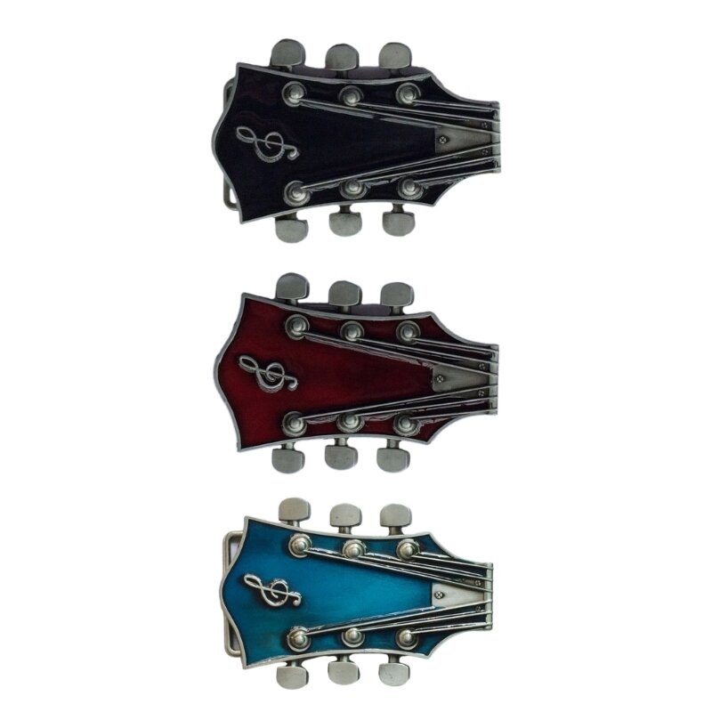 ヴィンテージメタルギター型ベルトバックル,繊細で繊細なベルトアクセサリー,ウエスタンカウボーイロックスタイル