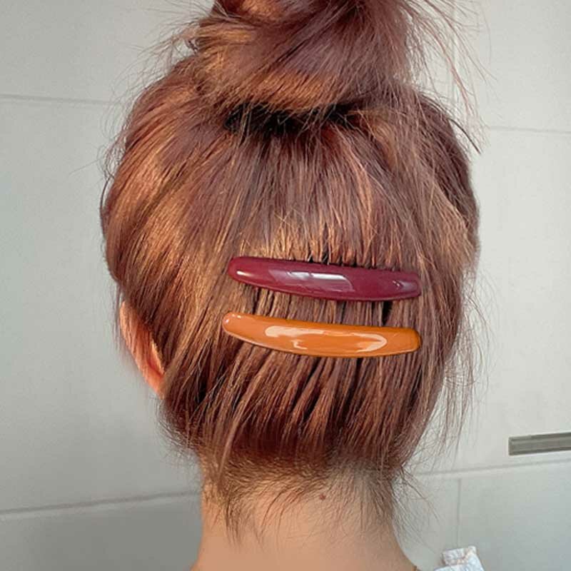 Neue Frauen Acryl Nahtlose Haar Clips Mädchen Seite Pony Haar Kamm Haarspange Make-Up Haar Styling Werkzeug Haar Zubehör Haarnadeln