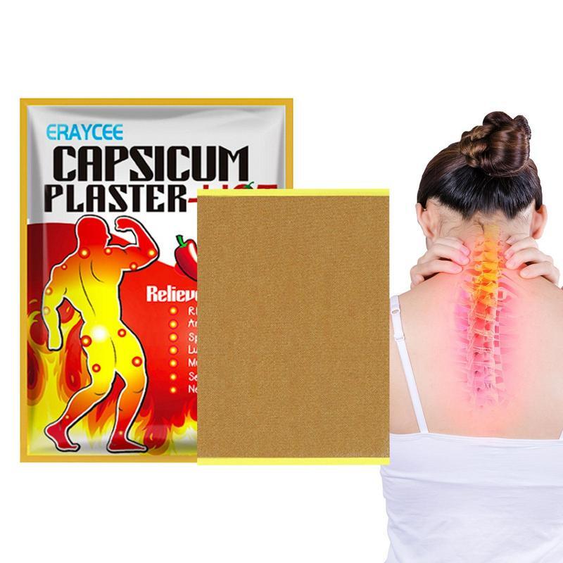8/16Pcs Soreness Relieving Patches Soreness Relief Capsicum Heat Plaster Hot Patch For Back Neck Shoulder Knee Muscle Soreness