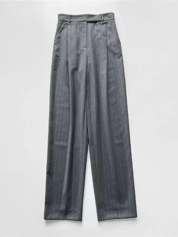 Классическая Женская Повседневная Свободная рубашка с отложным воротником и длинными рукавами на пуговицах или длинные брюки на молнии