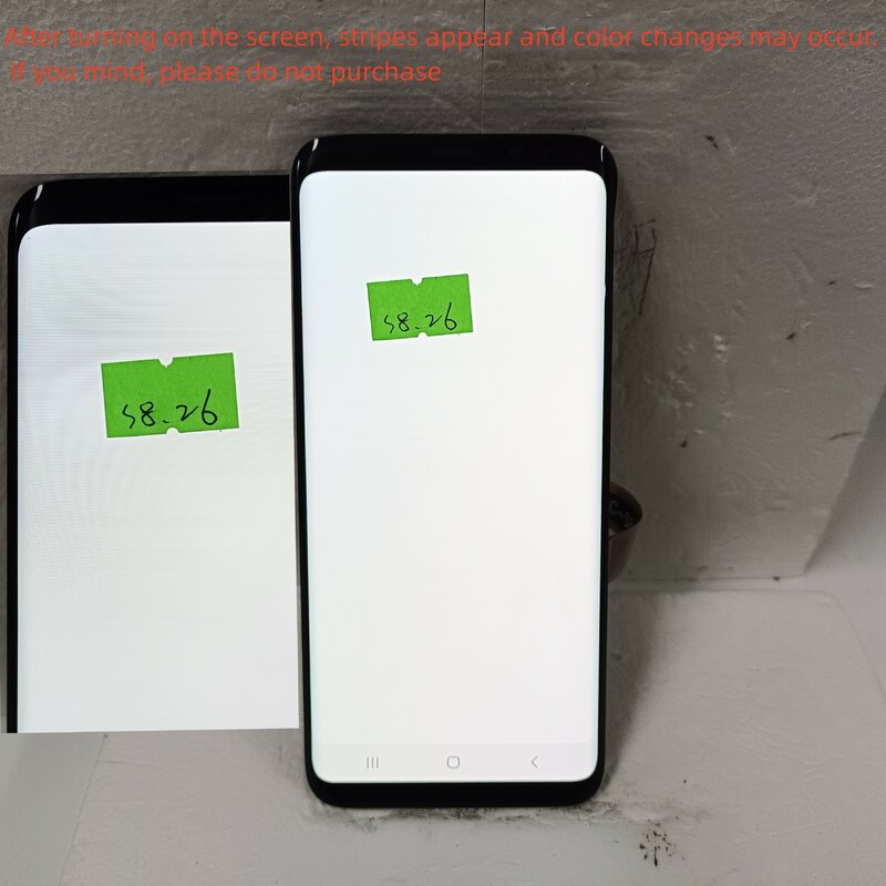 หน้าจอ AMOLED ของแท้พร้อมกรอบสำหรับ Samsung Galaxy S8 G950F G950A G950U จอสัมผัส LCD ซ่อมแซมชิ้นส่วนด้วยการเผาไหม้เงา
