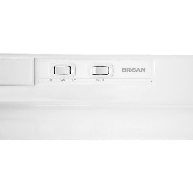 Broan-NuTone Insert com luz, exaustor para sob o armário conversível Range Hood, branco sobre branco, 30 em, F403011