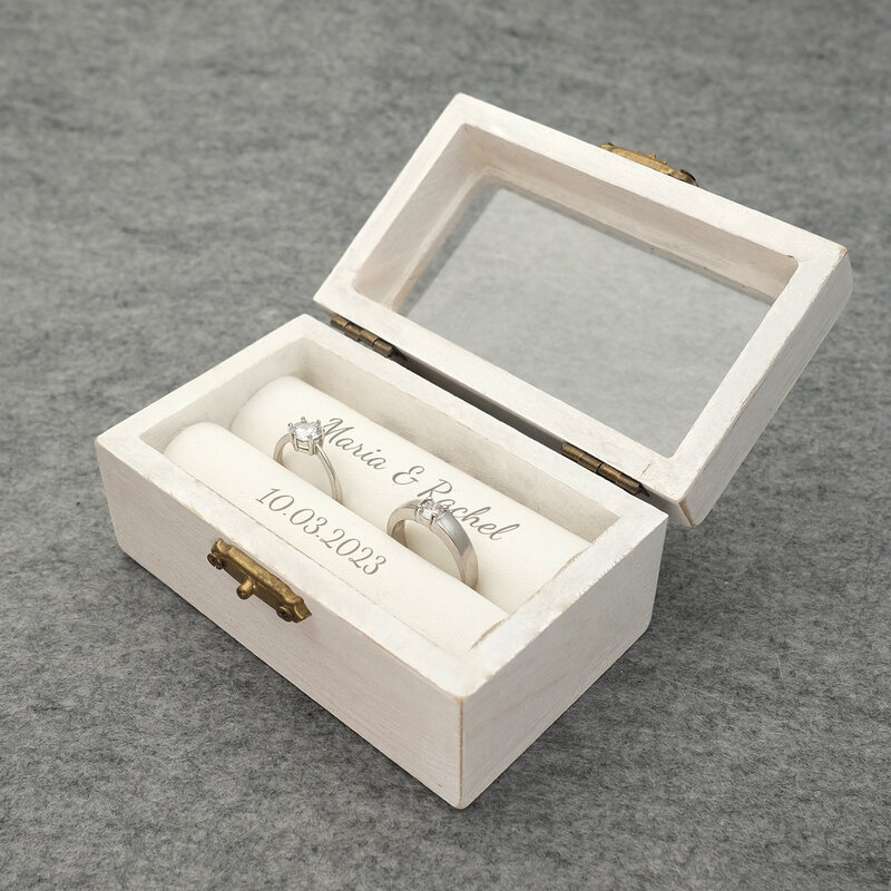 Kotak cincin pernikahan pribadi, kotak cincin upacara pernikahan kustom, kotak cincin pertunangan
