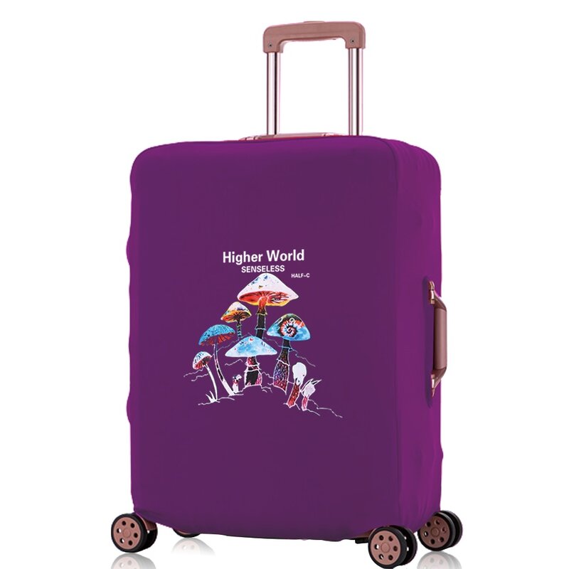 Viagem Mala Poeira Capa Protetora de Bagagem Aplicar 18-32 Polegada Trolley Case Mushroom Series Imprimir Acessórios de Viagem