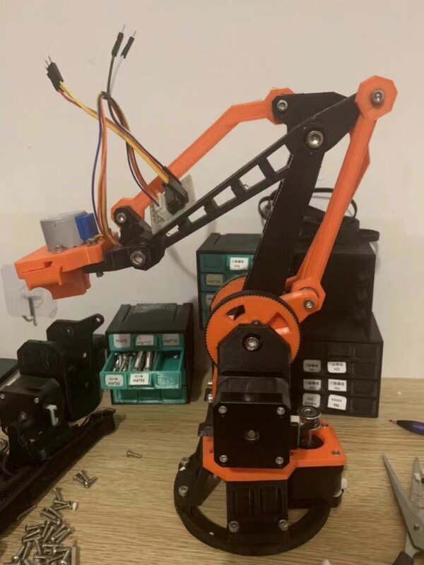 Hochpräziser 4 dof Stepper Roboterarm für Himbeere für Arduino Roboter Kit 3D-Druck CNC Motor Roboter Arm Stepper Klaue