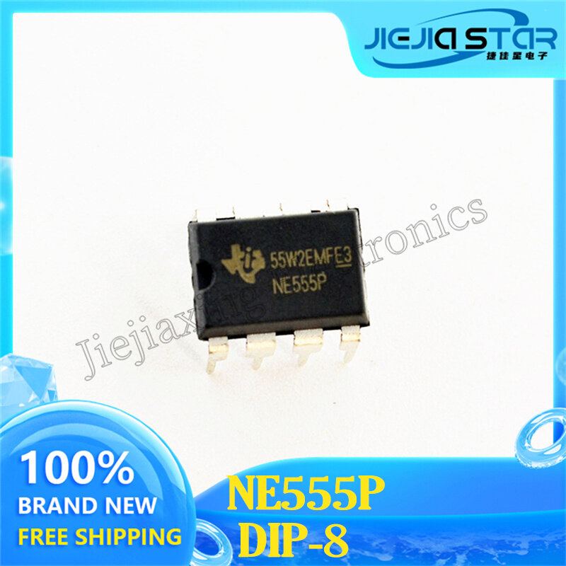 Original programável Timer Chip, IC oscilador sincronismo, em estoque Electronics, NE555P, DIP-8, NE555, 100% Brand New