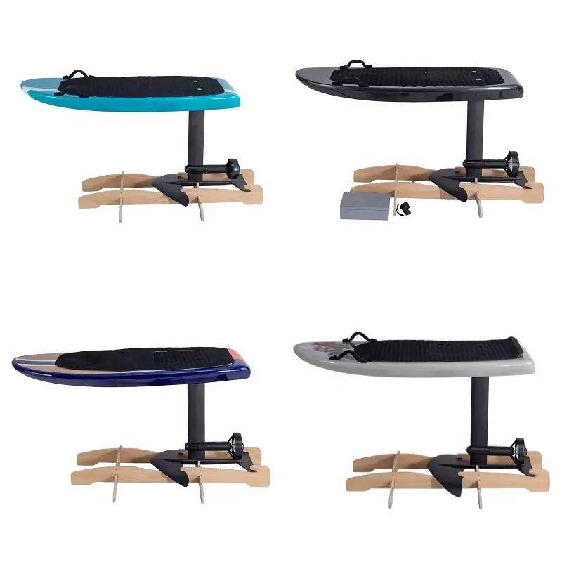 Papan Foil lectric kustom pabrik desain biru kayu papan Hidrofoil Power Surfing papan Surfboard Foil baling-baling baterai