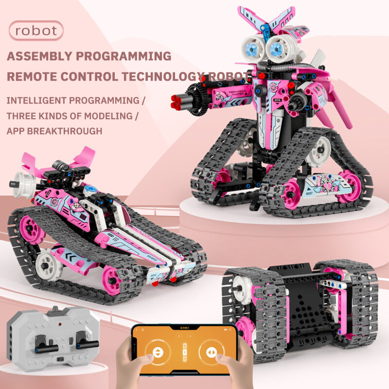 Smart Intelligent RC Robot 2.4G Wireless Remote Control Programming Robot Model Electric Bricks Boy Toys For Boys Girls