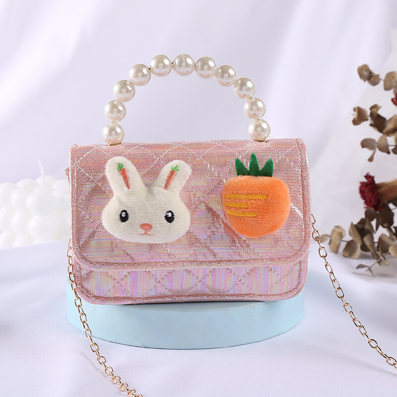 한국 소녀 메신저 백팩 어린이 꽃 가방, 귀여운 토끼 어깨 패킷, 아기 동전 지갑, 캔디 핸드백, 어린이날 선물